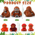 Lenwen 5 Pcs Plush Gorilla Stuffed Animals Set - 14 Inch Large Mommy Gorilla with 4 Baby Gorillas for Kids Gifts