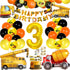 SOIAODRAH Construction Birthday Party Supplies 3 Years Old,Construction Balloons Construction Party Balloon Garland