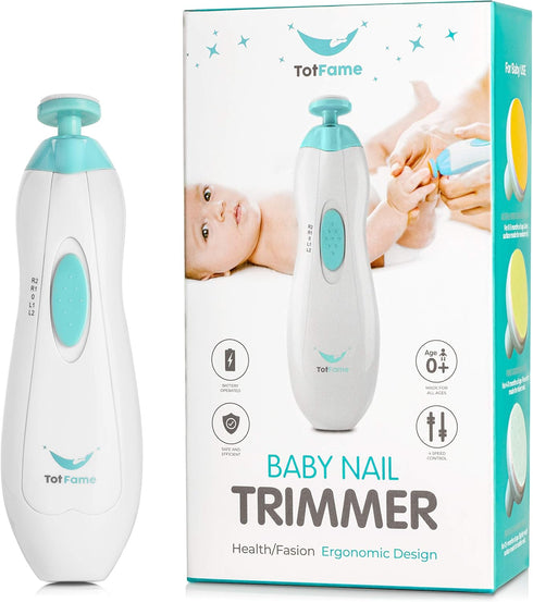 Totfame Trimmer 9pc Trimmer Set Baby Nail File Electric - Baby Nail Electric - Electric Nail File Baby with Light