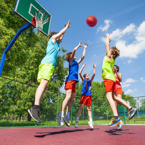 40Pcs 6" Inflatable Mini Basketball Balls Bulk Set, PVC Small Basketball for Over The Door Games and Indoor Outdoor Play