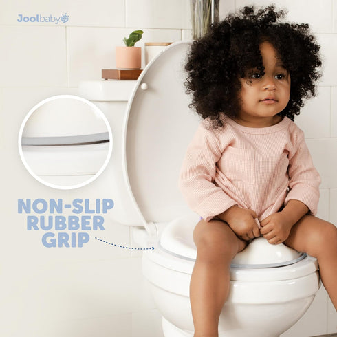 Jool Baby Potty Training Seat for Boys and Girls, Fits Round & Oval Toilets, Non-Slip with Splash Guard, Includes Free