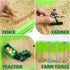 MYDOVA 43 2.2lbs Playset, 3 4 5 6 7 8+ Farm Sensory Bin, Pcs Play Sand Farm Toys Farm Animal Trucks Toys with Play