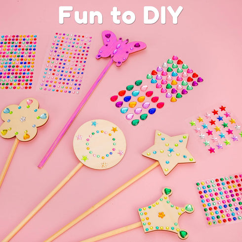 36Pcs 6 Pllieay Fairy Party Decoration, Styles Princess Fairy Wands Kit, Fairy Wand Princess Wand for Girls Makes Your