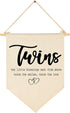FYSIA Twin Room Sign-Twins Two Little Blessings-Canvas Hanging Pennant Flag Banner Wall Sign