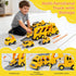 6 3-5-7, 3 4 5 6 7+ Construction Toy Trucks with Construction Vehicles, Sound Light Transport Carrier Truck