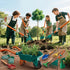 HOSPONY Set-Kids Wheelbarrow Set Set 3+ Kids Gardening Gardening Tools with Shovel, Leaf Rake, Gloves, Spray