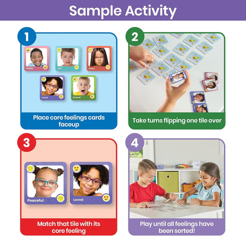 hand2mind Express Your Feelings Memory Match Game, Emotion Cards for Kids, Social Emotional Learning Activities