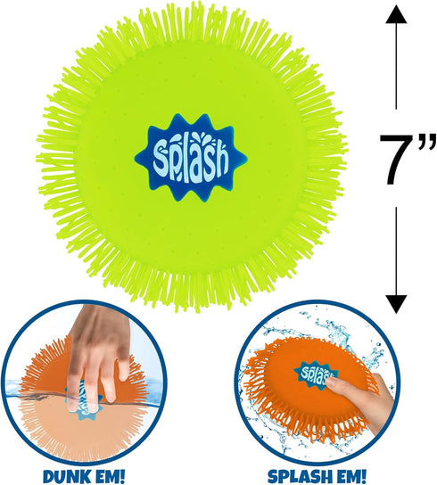 ArtCreativity Splash Water Flying Disc Toys, Set of 3, Water Splashing Frisbee for Kids, Backyard Summer Toys