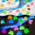 SYWHXY 63PCS (7 Luminous Mini Resin Crabs Cute Crab Figurines Glow in The Dark, Tiny Miniature Crabs Animals for Micro