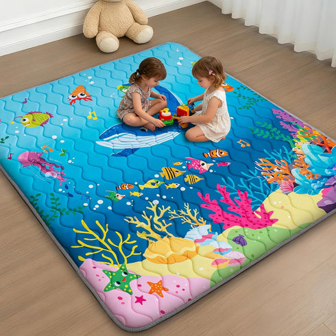 71'' 59'' RONGFA Baby Play Mat for Floor, x Thicken Foam Soft Padded Mat for Baby, Playpen Mat for Toddlers Infant
