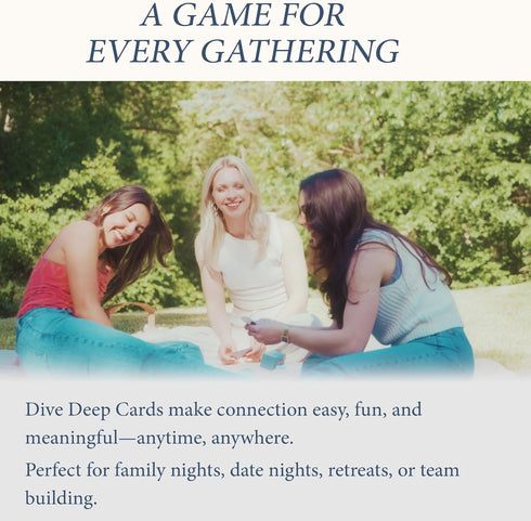 Daily Dopamine Dive Deep Conversation Cards - Get to Know Each-Other Ice-Breaker - Deep & Meaningful Conversations