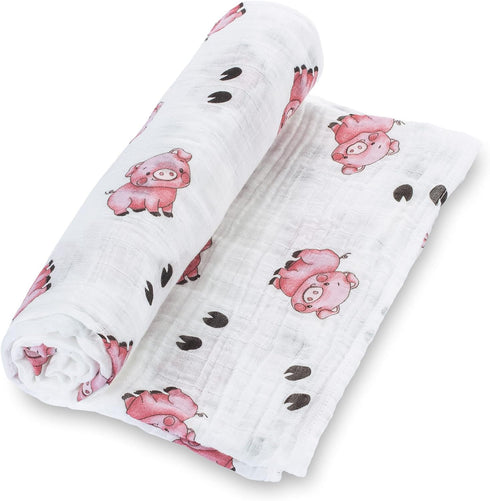 100% 47 47 Inches 3 Pack) LollyBanks Baby Swaddle Blanket, Cotton Muslin Swaddle Blankets for Boys and Girls, Large x