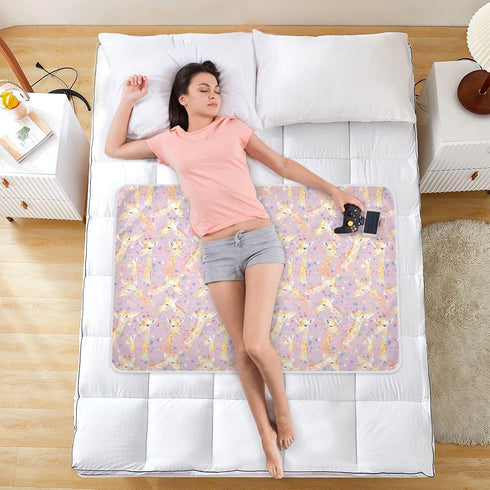 siphylline 52" 34" Purple Geometric Giraffe Extra Large Resuable Bed Underpads Highly Absorbent Baby Diaper Changing