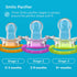 Smilo Baby Pacifier, Orthodontic Design for Healthy Dental Development, Pack of 3, BPA Free