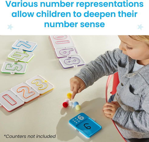 hand2mind Counting Sensory Number Trays, Learning Numbers for Kids, Fine Motor Activities, Toys for Sensory Seeking