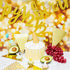 Boao Pre-Strung Half Birthday Decorations Set - 6 Months Happy 1/2 Birthday Banner, Gold Cake Topper, Triangle Flag