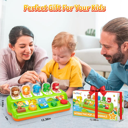 1 6 7 8 9 10 11 12 1st Duchong Pop Up Toys for Year Old Boy Girls, Interactive Cause and Effect Learning Toys