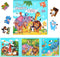 LovesTown Magnetic Travel Puzzles Book - Animal Wooden Magnetic Puzzles for Toddlers Learning on Road Trips