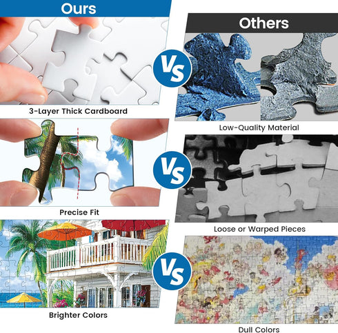 DAGIRT 300 300 Puzzles for Adults Pieces Sea View Room Puzzles Pieces for Adults,Interlock Perfectly Letter on Back No