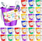 24 End of Year Student Gifts Beach Sand Toy Set with Plastic Buckets, Shovels, Gift Cards, Ribbon, and Beach Pails for