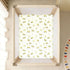 miaozhen 1 Pack 52x28 Cotton Baby Crib Sheets Soft Yellow and White Daisy Flower and Bee Toddler Mattress Sheet