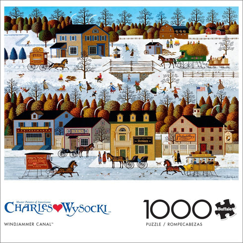 Buffalo Games - Charles Wysocki - Windjammer Canal - 1000 Piece Jigsaw Puzzle for Adults Challenging Puzzle Perfect for Game Nights - Finished Puzzle Size is 26.75 x 19.75