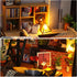 DIY Miniature House Kit, Dollhouse Kit with Furniture, 1:24 Mini House Making Kit for Adults
