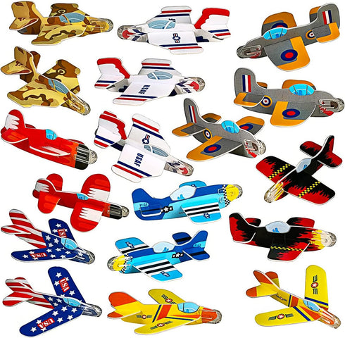 ArtCreativity Foam Airplanes for Kids, Bulk Set of 72 Lightweight Planes with Various Designs, Fun Party Favors