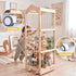 KUQAZ 3 1 (16L''x17W''x48H") Stuffed Animal Storage - in Wooden Stuffed Animal Organizer with Wheels, Extra Large