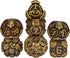 Metal Dice Set D&D, 7-Die DND Dice with Gift Bag for Dungeons and Dragons Role Playing Games (Antique Gold)