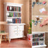 Chivertion 1:12 48 Scale Dollhouse Miniature Wooden Bookshelf Bookcase with Pcs Miniature Books Mini Tiny Books