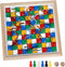 Wooden Snakes and Ladders Game - Educational Board Game for Kids and Adults, Includes Counters & Dice