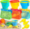 TOY Life Collapsible Beach Bucket Toys for Kids Beach Essentials with Portable