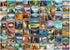 PICKFORU National Parks Puzzles for Adults 1000 Pieces and up, National Parks Stickers Puzzle Collects Yellowstone Yosemite Zion Glacier, National Park Poster Jigsaw Puzzles as Home Decor