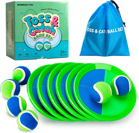 Upgraded Toss and Catch Ball Game Set, Kids Toy Stocking Stuffers for