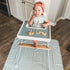 45" 45 BapronBaby Dino Friends Sage Splash Mat - Waterproof Catch-All for Under High Chairs, Floors, Tables, Playtime