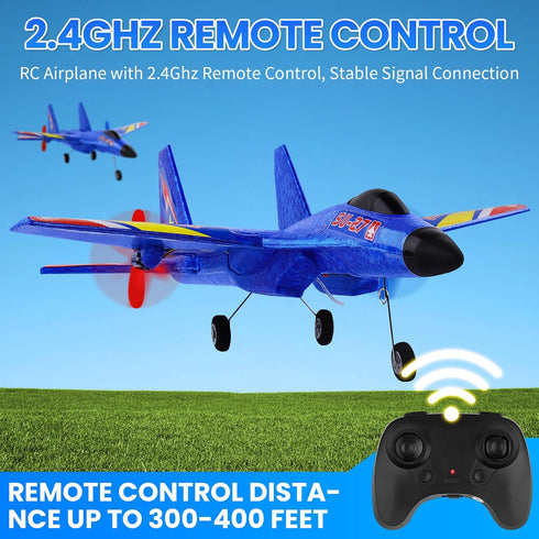 Beffkkip Su27 2.4Ghz RC Plane, Remote Control Airplane, Ultra Long Endurance Raptor RC Fighter Jet Toy Airplanes