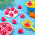 50 Goaste Pieces Flamingo Rubber Ducks Bulk, Pink Flamingo Bath Toys, Cute Floating Squeaky Bathtub Ducks for Baby