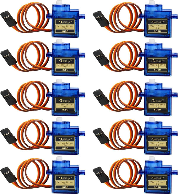 10Pcs SG90 9g Micro Servos for RC Robot Helicopter Airplane Controls, Car Boat