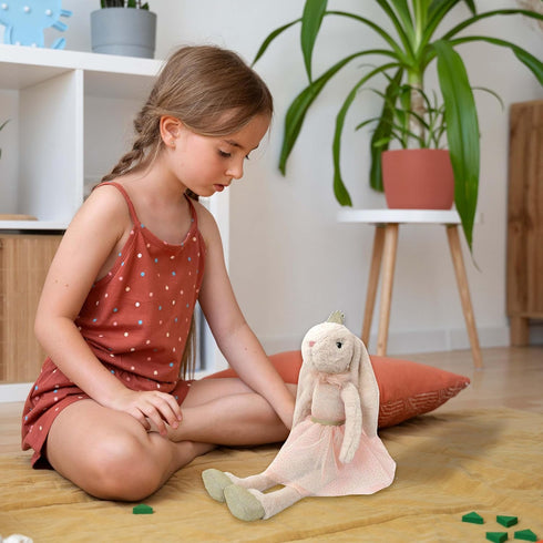MON AMI Princess Brianna Bunny Doll - 18", Soft & Cuddly Plush Animal Doll, Great Gift for Kids, Boys, Girls