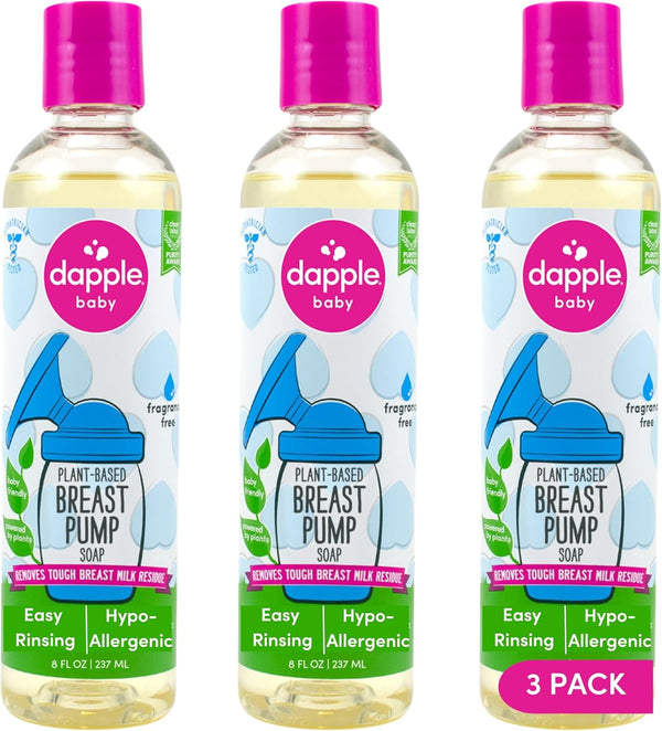 Dapple Breast Pump Soap, Fragrance Free, Plant Powered, Hypoallergenic, Easy Rinse Formula,