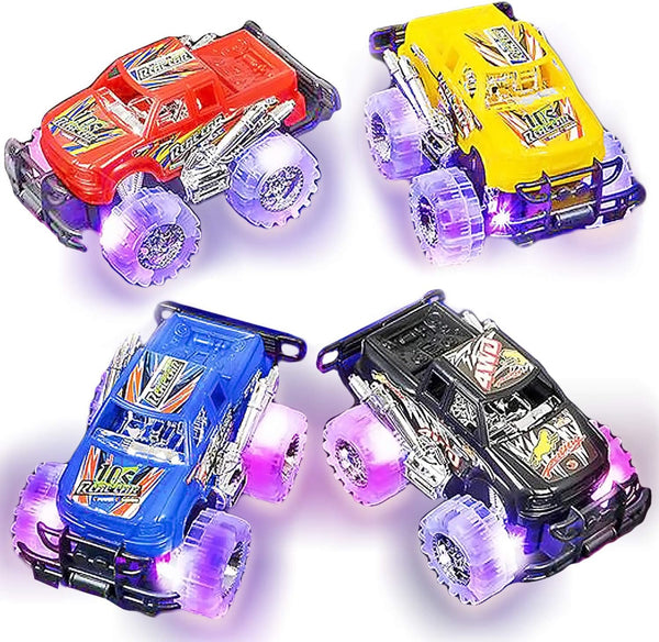 ArtCreativity Light Up Monster Trucks - 2 Toy Truck Set for Boys & Girls, Monster Trucks for Ages 3-6, Easter Gifts