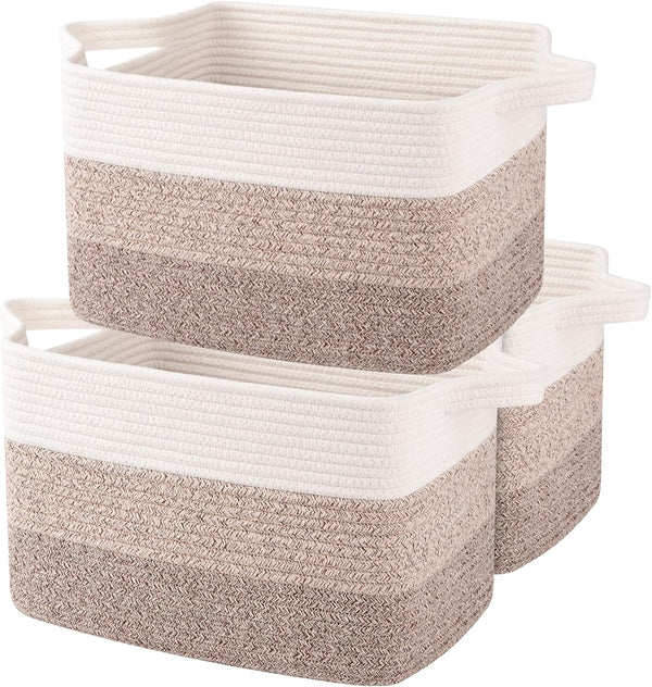 OIAHOMY Storage Basket, Woven Baskets for Storage, Cotton Rope Basket for toys,Towel