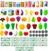 102pcs Set 3+ Jovow Kids Shopping Cart Trolley Play with Pretend Food and Accessories,Perfect for Ages Pretend Play
