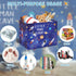 Astronaut Nursery Basket Laundry Hamper,Space Storage Basket with Inspirational Quotes, Planets Boy Room Decor Toy Box