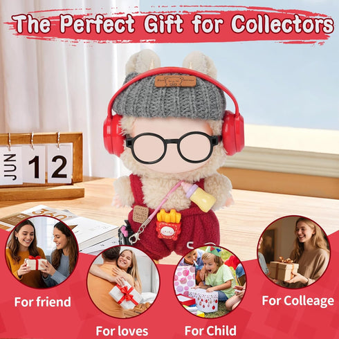 Yrlisfon 8-Piece Set 17cm Set Dolls Clothes(NO Doll), Dolls Cute Outfit Accessories, Small Clothes for Doll, Gift