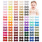 YHXX YLEN Baby Hair Bows for Girls | Mini Fully Lined Grosgrain Ribbon Hair Clips, 100PCS (50 Colors in Pairs)