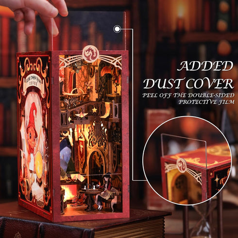 Fsolis DIY Miniature House Kit, Halloween Booknook for Adults, Decorative Bookend Alley Decor for Women Teens