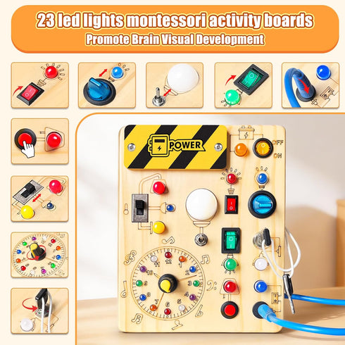 1-3 v2) Konijiwa Busy Board - Montessori Toys for Years Old Boys & Girls | Sensory Toys for Kids with Autism | Toddlers