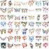LOOGFDC 50PCS Watercolor String Light Stickers - Transparent PET Waterproof Lantern Decals for DIY Crafts, Journals